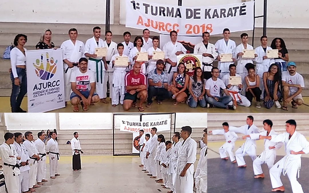 Jovens do curso de Karatê da AJURCC Juventude no Caminho da Harmônia realizam graduação de faixa