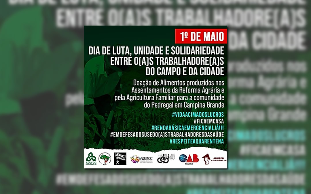 Neste 1º de maio a AJURCC realizou ações para amenizar os efeitos do Coronavírus na comunidade