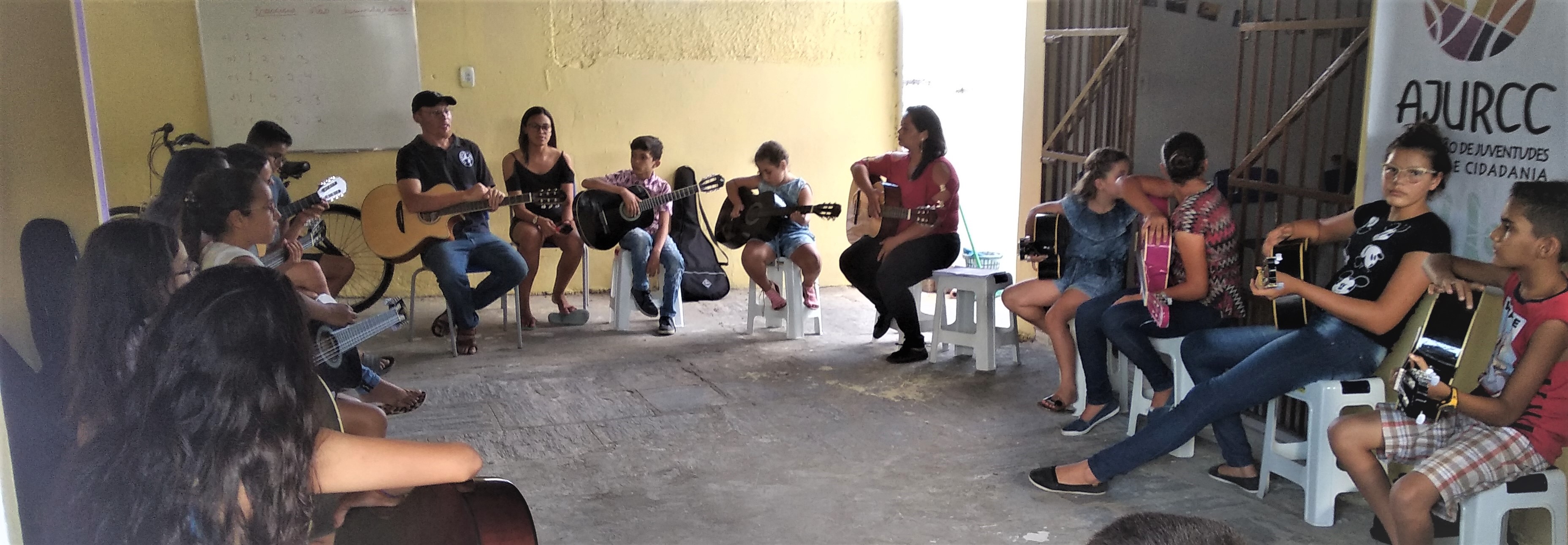 Foto das aulas de violão 